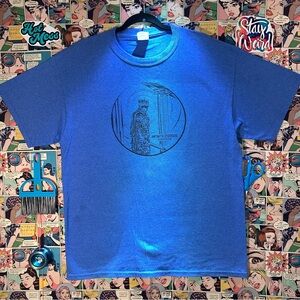 💚Infinite Discs Emperor III Tee L Blue Disc Golf Skeleton King